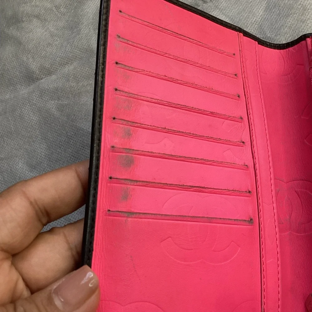 CHANEL Black Ligne Cambon Wallet